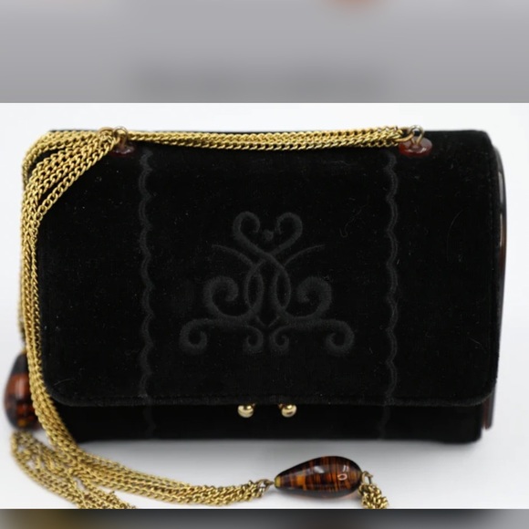 NWT  Coblentz Vtg Velvet Box Purse Chain Strap - Picture 4 of 11